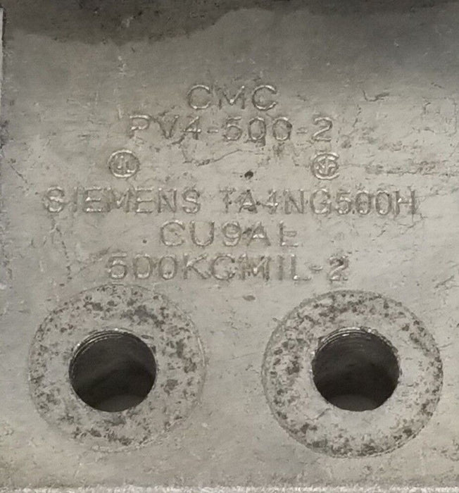 CMC PV4-500-2 SIEMENS TA4NG500HMK, CU9AL, 500KCMIL-2 LUG