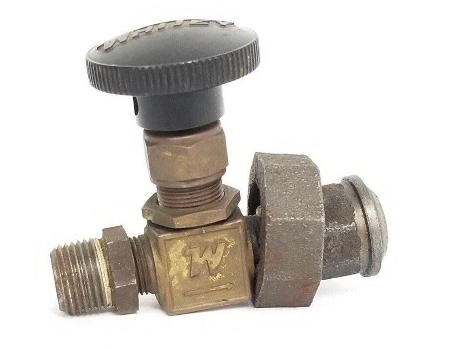 WHITNEY B-1RM6 BRASS INTEGRAL BONNET NEEDLE VALVE 3/8 IN. MNPT