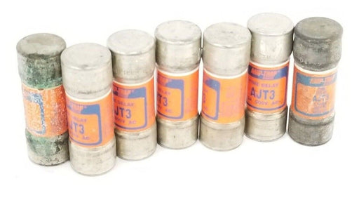 LOT OF 7 FERRAZ SHAWMUT AJT3 AMP-TRAP 2000 TIME DELAY FUSES 6A, 600V