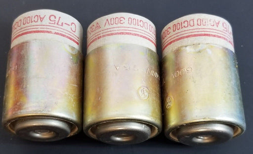 LOT OF 3 GENERIC C-75 FUSES AC100 DC100 300V 32-25 R.C.100KA