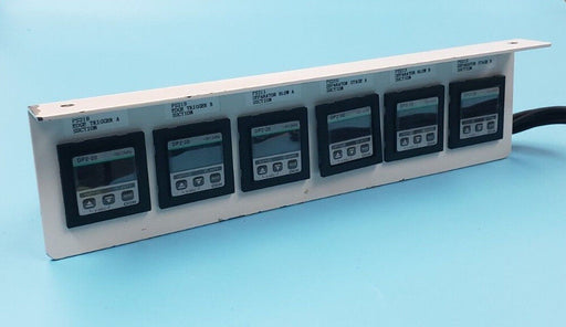 SUNX OPERATION PANEL W/ (6) DP2-20 DIGITAL PRESSURE SENSORS, 12-24VDC, DP220