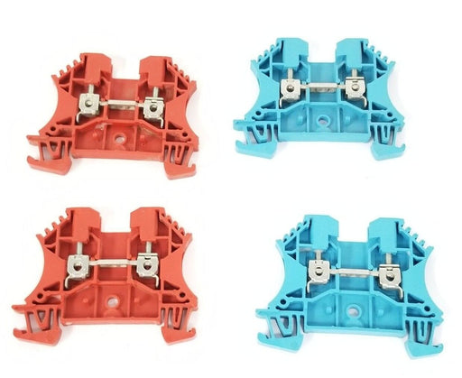 LOT OF (2) NEW ALLEN BRADLEY 1492-J3-B & (2) 1492-J3-RE FEED THRU BLOCKS