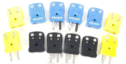 LOT OF 18 ASSORTED NEW OMEGA MALE & FEMALE PLUGS 207 402 BLUE BLACK YELL. PURP.