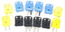 LOT OF 18 ASSORTED NEW OMEGA MALE & FEMALE PLUGS 207 402 BLUE BLACK YELL. PURP.