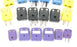 LOT OF 18 ASSORTED NEW OMEGA MALE & FEMALE PLUGS 207 402 BLUE BLACK YELL. PURP.