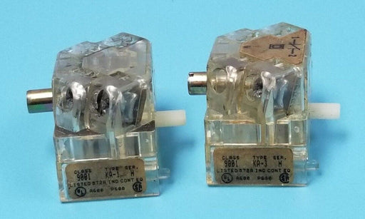 LOT OF 2 SQUARE D CONTACT BLOCKS 9001 KA-3 & 9001 KA-1 SER. H