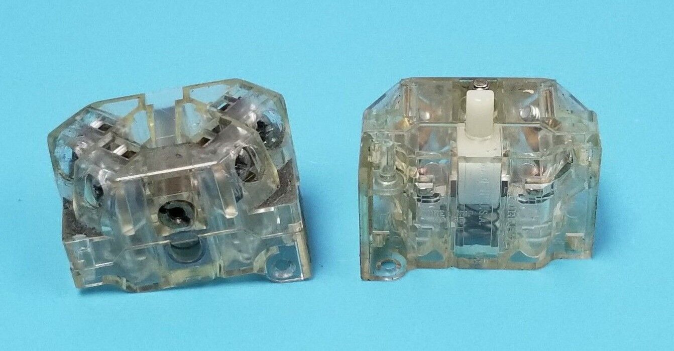LOT OF 2 SQUARE D CONTACT BLOCKS 9001 KA-3 & 9001 KA-1 SER. H