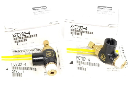 LOT OF 2 NIB PARKER XFC702-4 FLOW CONTROL VALVES 1/8 IN. XFC7024