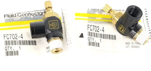 LOT OF 2 NIB PARKER XFC702-4 FLOW CONTROL VALVES 1/8 IN. XFC7024