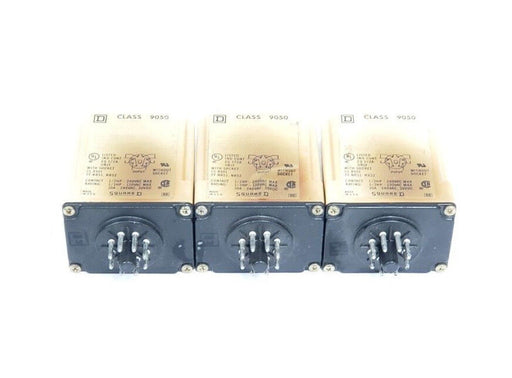 LOT OF 3 SQUARE D 9050-JCK1F30V14 TIMER RELAYS 240VAC 10A T-JCK 9050JCK1F30V14