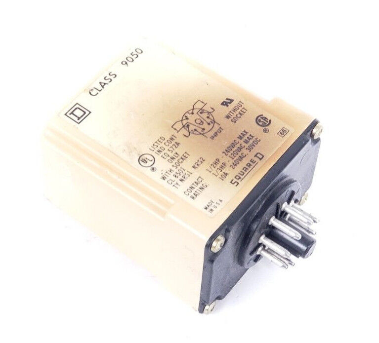 LOT OF 3 SQUARE D 9050-JCK1F30V14 TIMER RELAYS 240VAC 10A T-JCK 9050JCK1F30V14