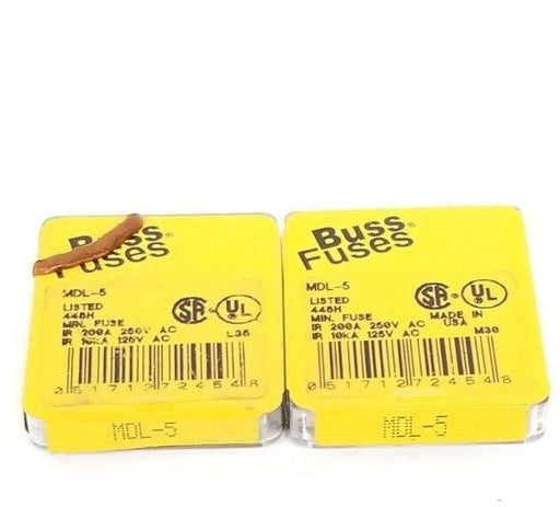 LOT OF 8 NEW COOPER BUSSMANN MDL-5 FUSES MDL5, 200A, 250V