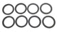 LOT OF 8 PURESERVE SYSTEMS A3 P/N: 0-40MPF-SFY FLANGED CLAMP GASKETS 2-1/2'' VIT