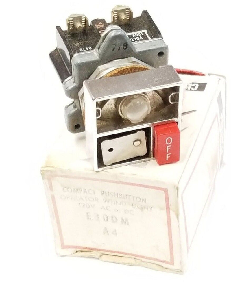 NIB EATON CUTLER-HAMMER E30DM COMPACT PUSHBUTTON OPERATOR W/IND LIGHT