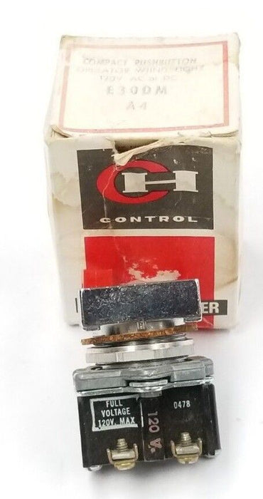 NIB EATON CUTLER-HAMMER E30DM COMPACT PUSHBUTTON OPERATOR W/IND LIGHT