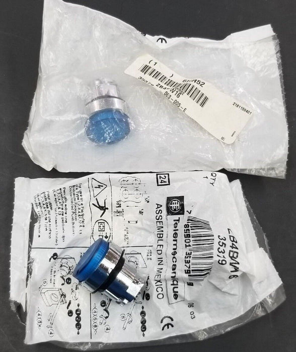 LOT OF 2 NEW TELEMECANIQUE ZB4BW16 PUSH BUTTON