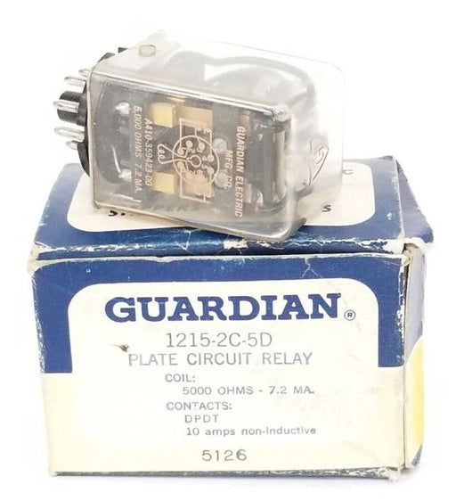 NIB GUARDIAN 1215-2C-5D PLATE CIRCUIT RELAY 12152C5D PLATE CIRCUIT RELAY 10AMPS