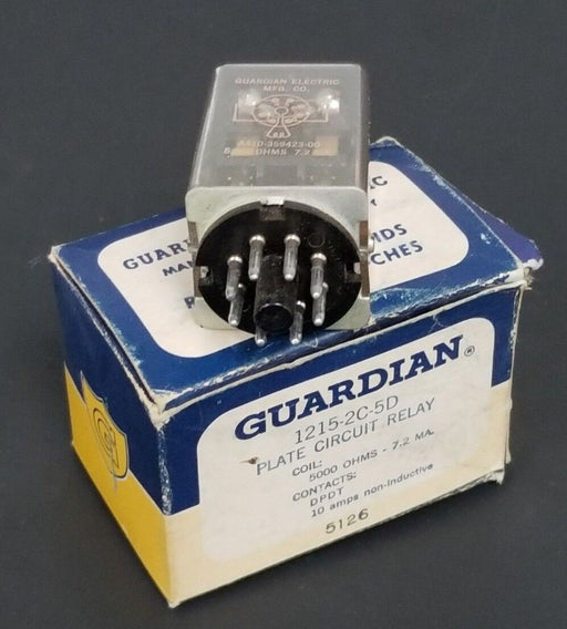 NIB GUARDIAN 1215-2C-5D PLATE CIRCUIT RELAY 12152C5D PLATE CIRCUIT RELAY 10AMPS