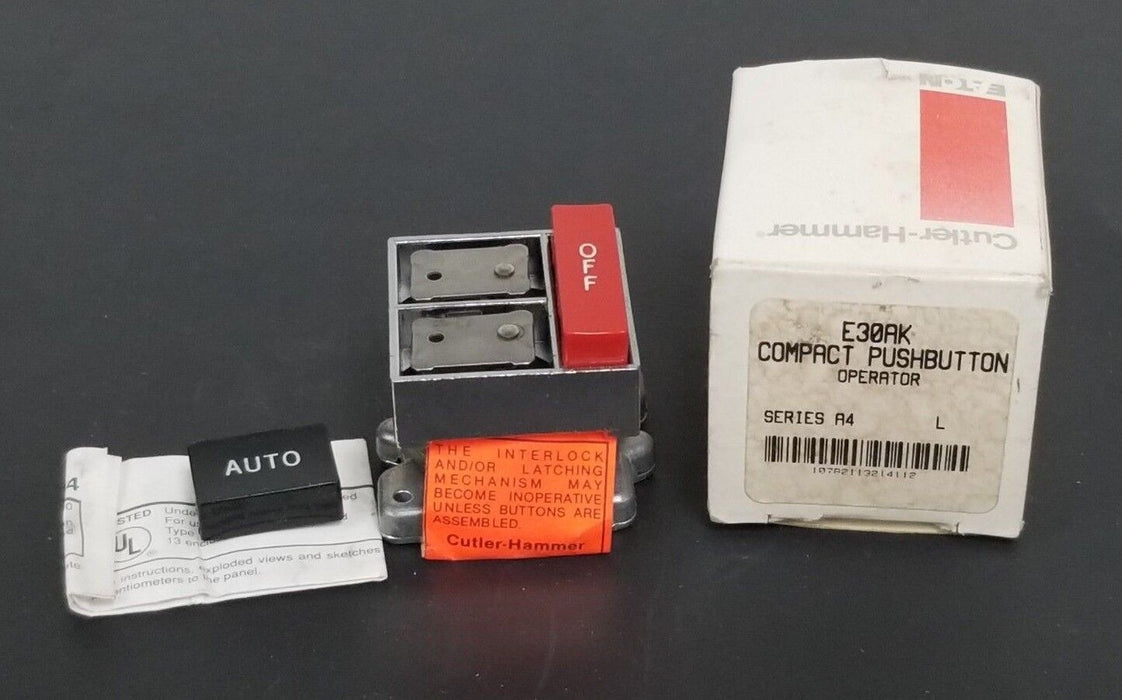 NIB EATON CUTLER-HAMMER E30AK COMPACT PUSHBUTTON OPERATOR SER. A4