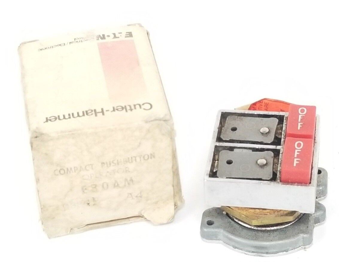 NIB EATON CUTLER-HAMMER E30AM COMPACT PUSHBUTTON OPERATOR SER. A4