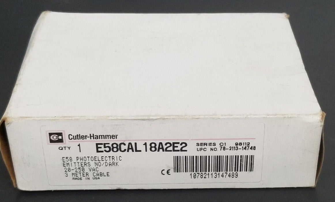 NIB EATON CUTLER HAMMER E58CAL18A2E2 E58 PHOTOELECTRIC EMITTERS 3M