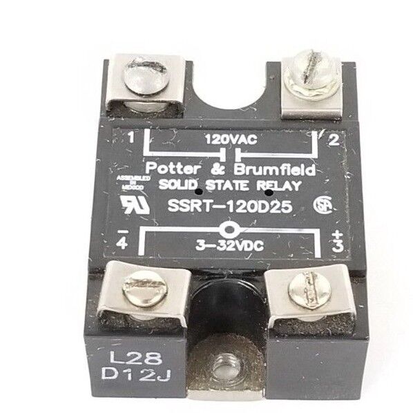 POTTER & BRUMFIELD SSRT-120D25 SOLID STATE RELAY SSRT120D25, 3-32VDC, 120VAC