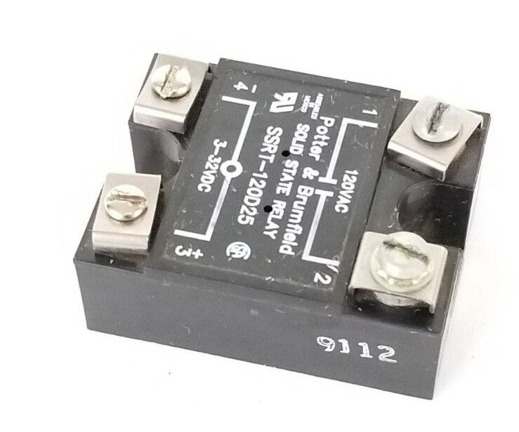 POTTER & BRUMFIELD SSRT-120D25 SOLID STATE RELAY SSRT120D25, 3-32VDC, 120VAC