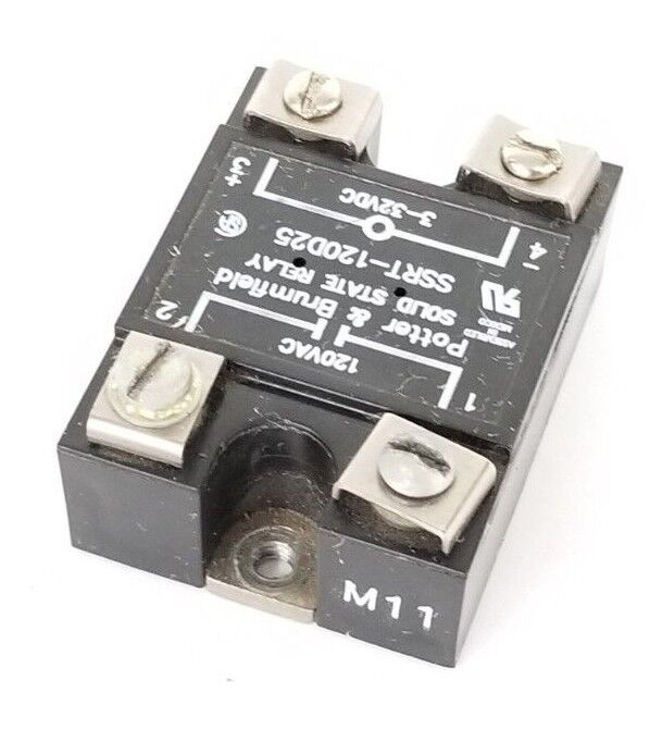 POTTER & BRUMFIELD SSRT-120D25 SOLID STATE RELAY SSRT120D25, 3-32VDC, 120VAC