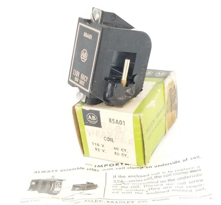 NIB ALLEN BRADLEY 85A01 COIL 110V 60CY. 95V 50CY.