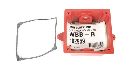 LOT OF 2 NEW WHEELOCK WBB-R OUTDOOR BACKBOX RED WBBR