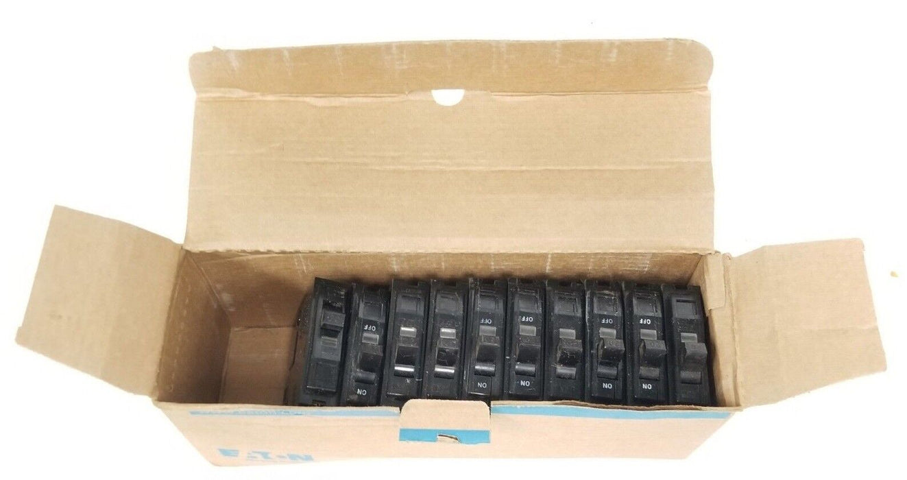 LOT OF 10 SQUARE D TYPE QO 120/240VAC 1 POLE CIRCUIT BREAKERS LM-2120