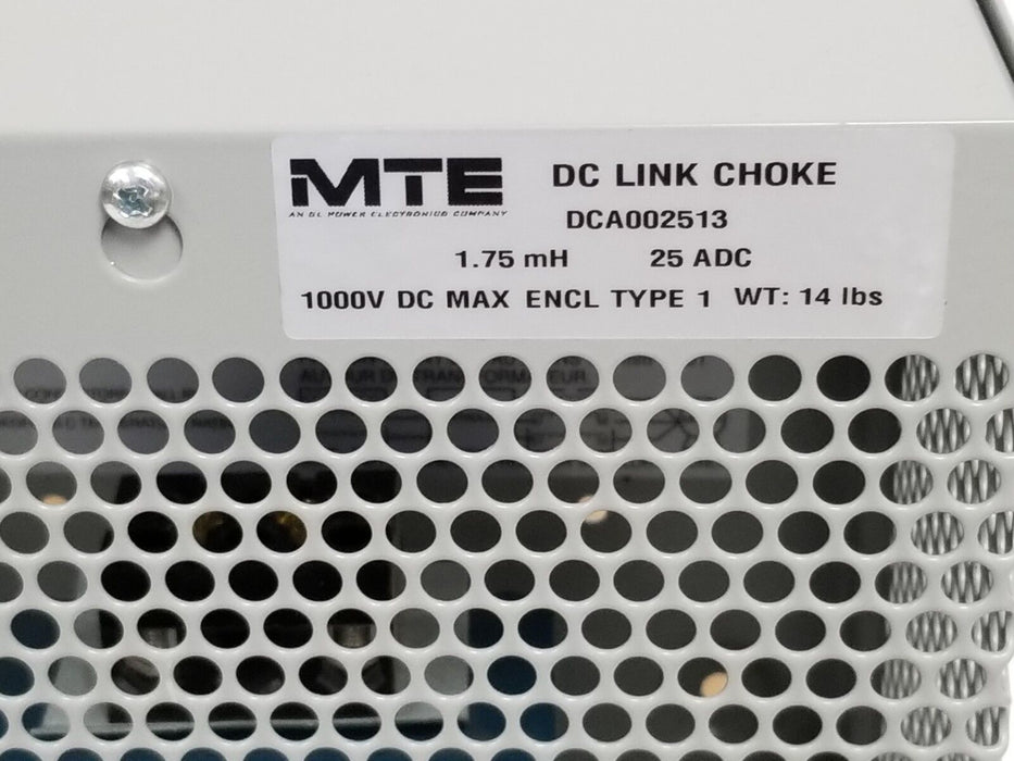 NIB MTE DCA002513 DC LINK CHOKE 1.75mH, 25ADC 1000VDC MAX