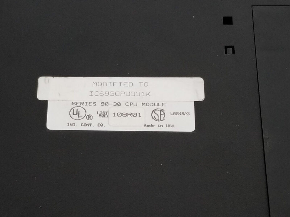 GE FANUC IC693CPU331K SERIES 90-30 CPU MODULE