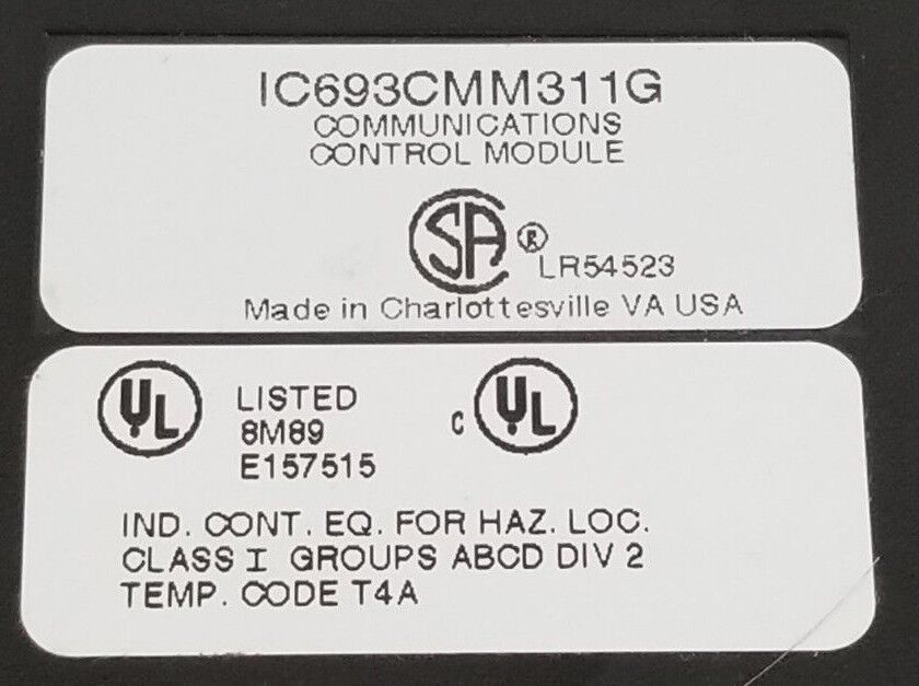 GE FANUC IC693CMM311G COMMUNICATIONS CONTROL MODULE (MISSING COVER)