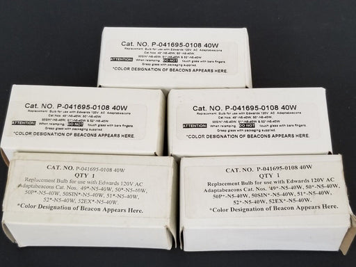 LOT OF 5 NIB EDWARDS P-041695-0108 40W BULBS P0416950108