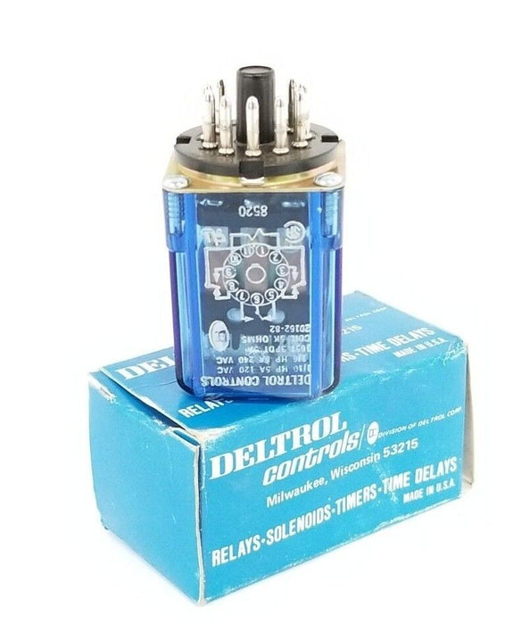 NIB DELTROL CONTROLS 60162-82 RELAY 6016282, 3PDT, 5A, COIL 5K OHMS