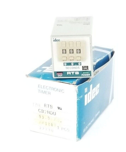 NIB IDEC RTBCB2NDU ELECTRONIC TIMER RTB-CB2NDU, AC120V, 99.9 SEC.