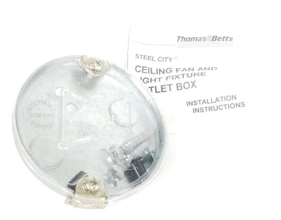 LOT OF 3 NIB THOMAS & BETTS STEEL CITY 56111-CFB CEILING FAN & LIGHT FIXTURE BOX