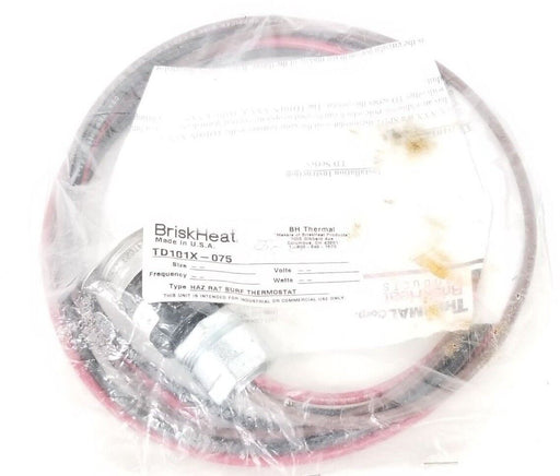 NEW BRISKHEAT TD101X-075 HAZ RAT SURF THERMOSTAT CONTROL TD101X075