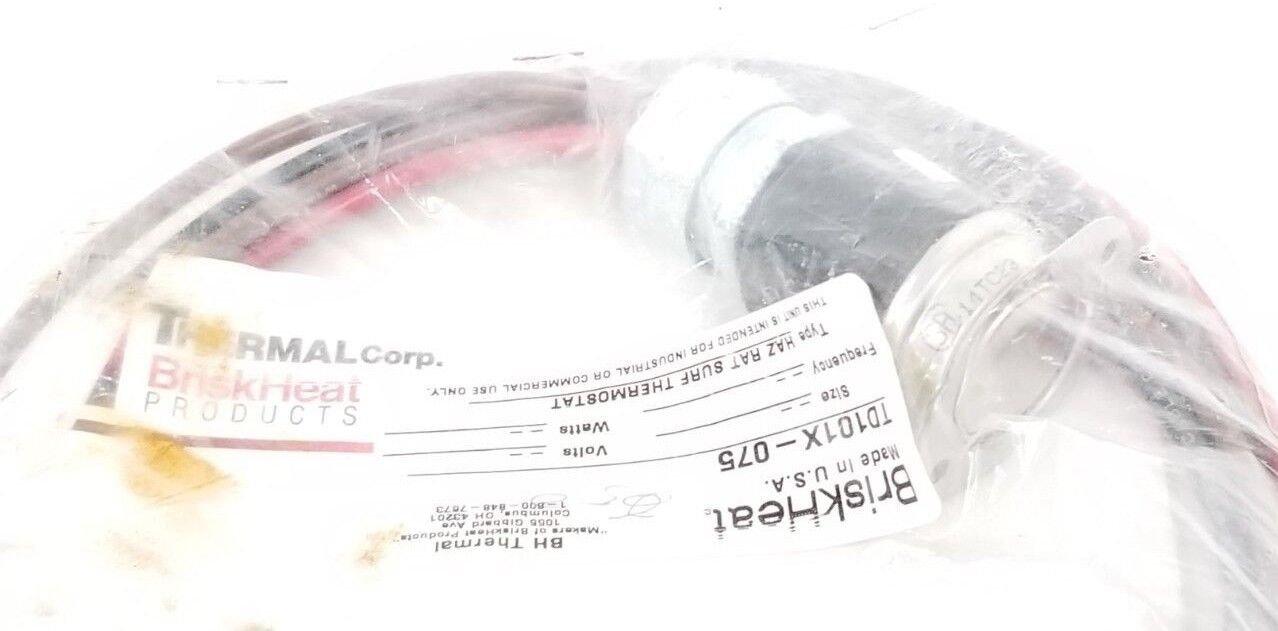 NEW BRISKHEAT TD101X-075 HAZ RAT SURF THERMOSTAT CONTROL TD101X075
