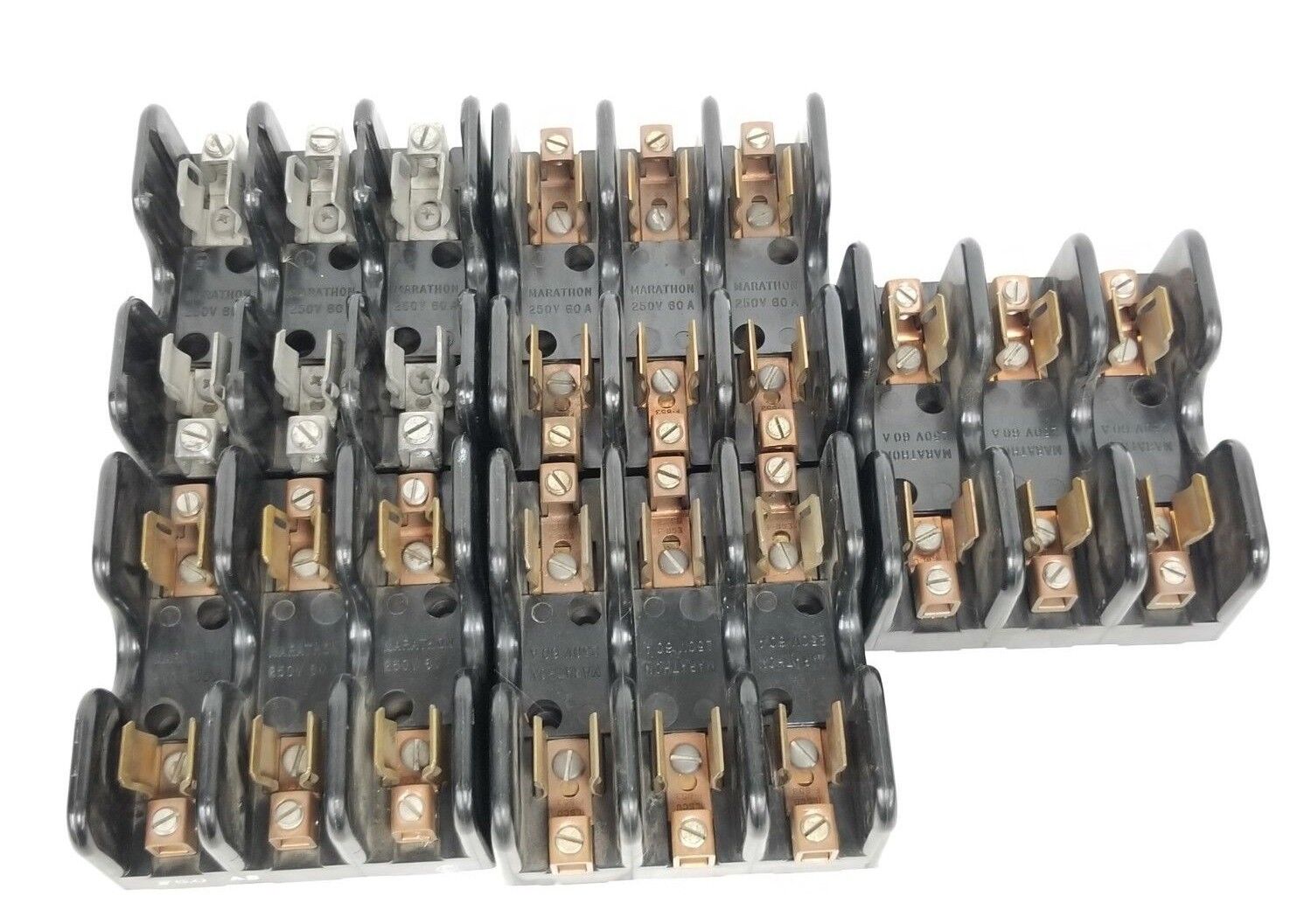 LOT OF 5 MARATHON F60A SERIES FUSE HOLDERS 250V, 60A, 3P