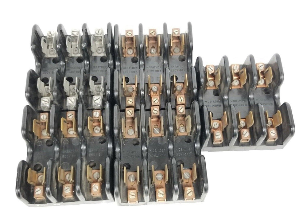 LOT OF 5 MARATHON F60A SERIES FUSE HOLDERS 250V, 60A, 3P