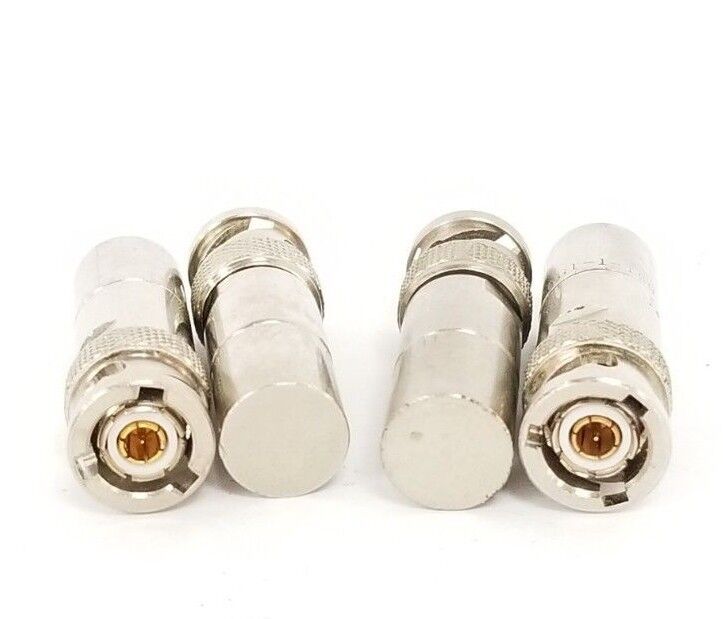 LOT OF 4 NEW TROMPETER TEI-14949-TNG1-1-150 COAXIAL CONNECTORS MALE 15MM DIA.