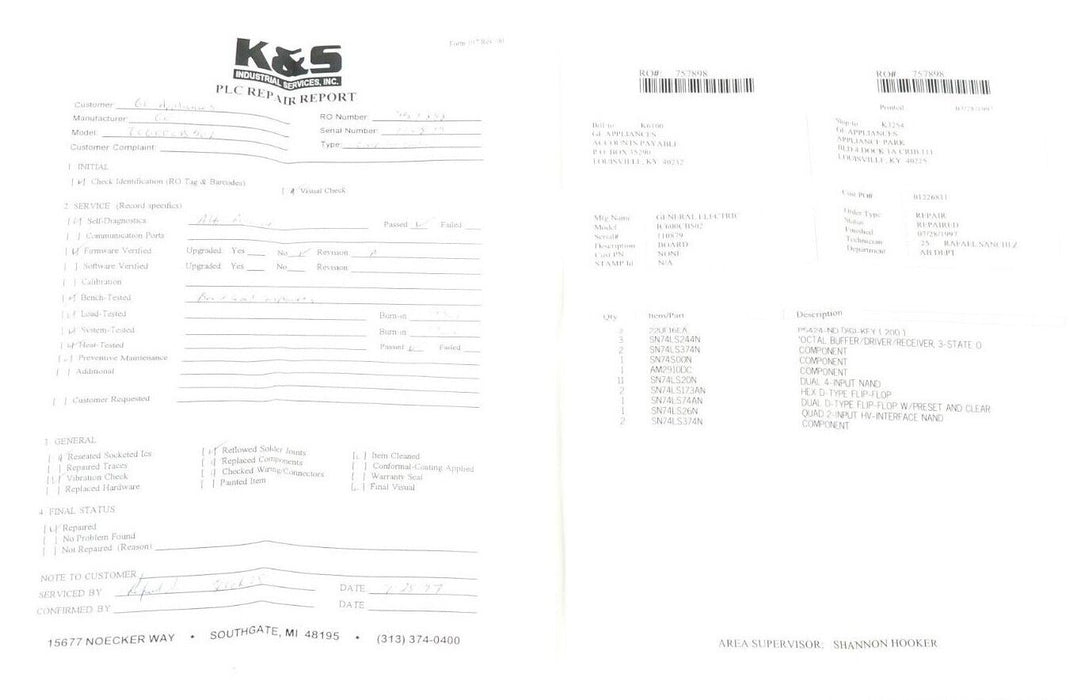 GENERAL ELECTRIC IC600CB502A COMPUTER CONTROL UNIT-EXTENDED (REPAIRED)