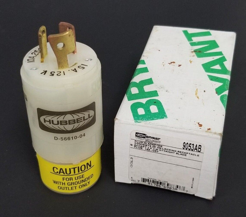NIB HUBBELL BRYANT 9053AB PLUG-IN ADAPTER