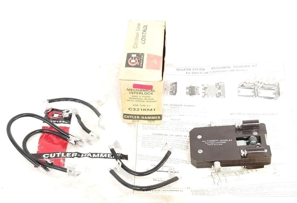 NIB EATON CUTLER-HAMMER C321KM1 MECHANICAL INTERLOCK FOR SIZE 0-1