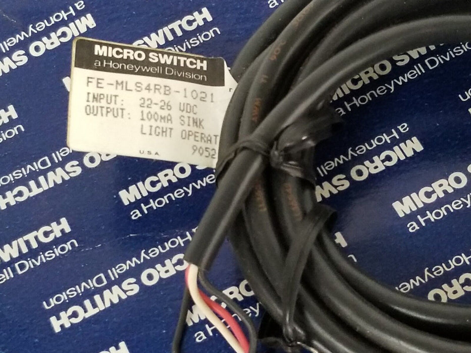 NIB HONEYWELL MICRO SWITCH FE-MLS4RB-1021 PHOTOELECTRIC SENSOR 22-26VDC