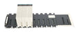 OMRON CS1W-BC102 SLOT RACK BASE UNIT W/ (3) CS1W-SP001 SPACE UNITS