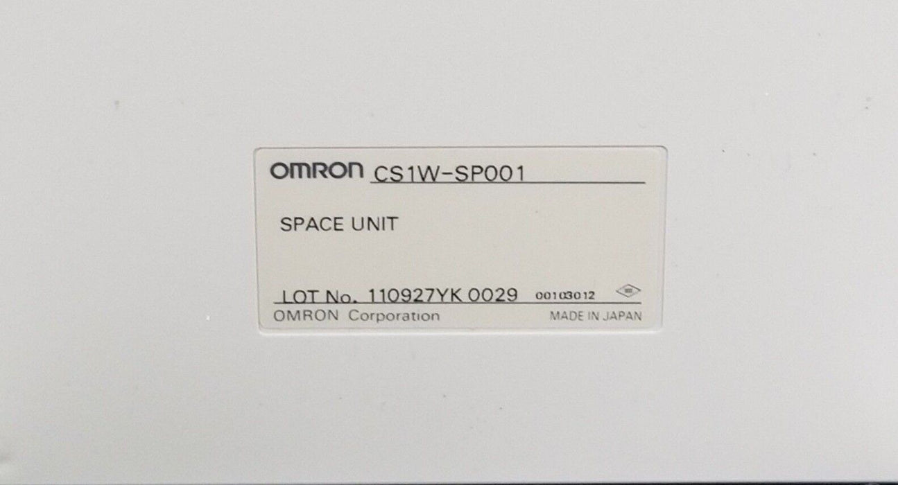 OMRON CS1W-BC102 SLOT RACK BASE UNIT W/ (3) CS1W-SP001 SPACE UNITS