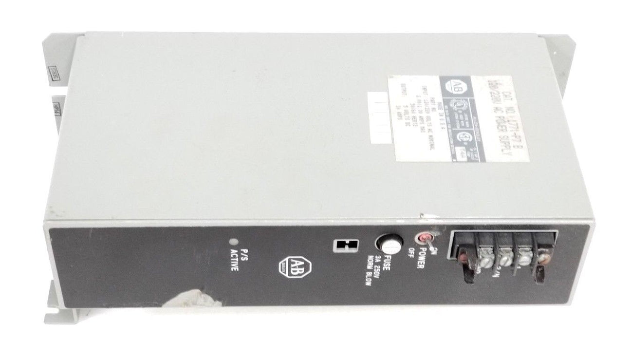 ALLEN BRADLEY 1771-P7 POWER SUPPLY SER. B 120-220VAC 5VDC 16A 1771P7